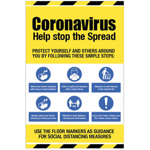 Coronavirus Help Stop The Spread Safety Sign