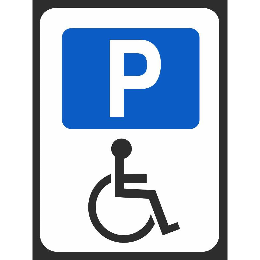 Disabled parking blue/white Safety Sign