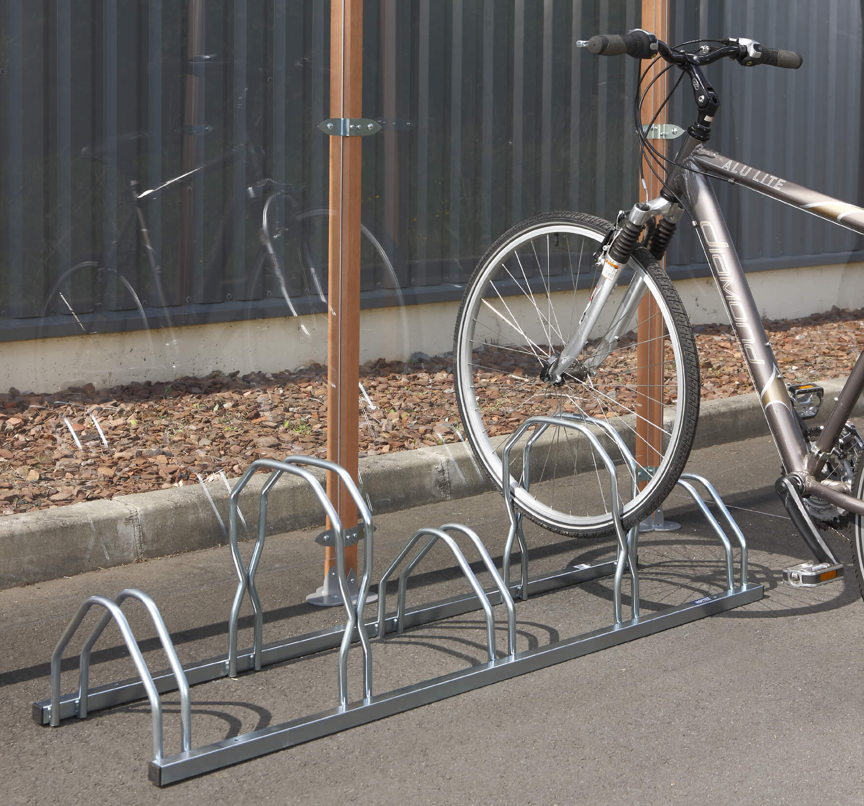 Compact Bicicle Storage Rails HiLo Compact Bike Rack | Pittman