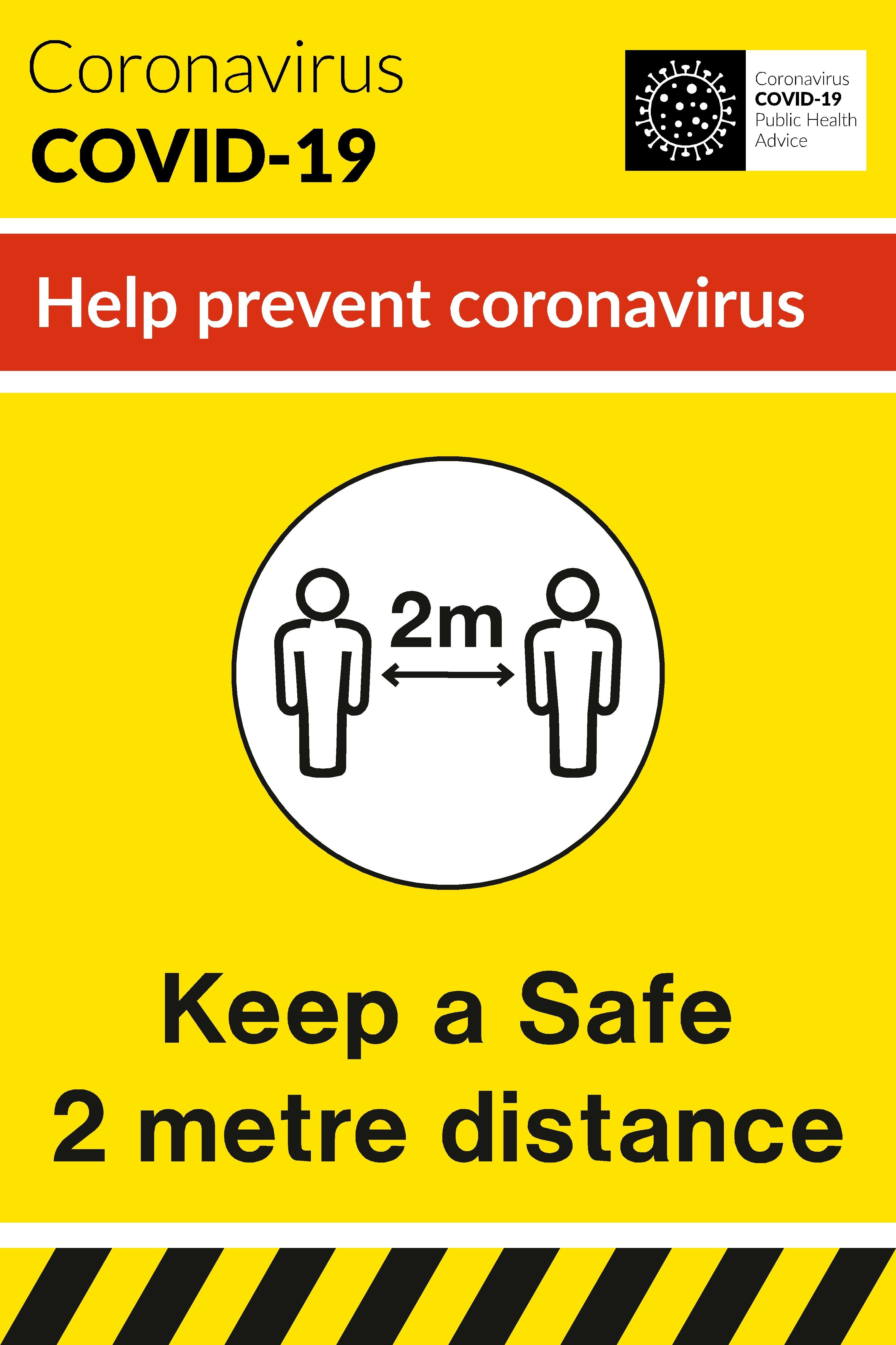 Keep A Safe Distance Coronavirus Safety Sign