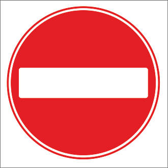 No Entry Traffic Safety Sign