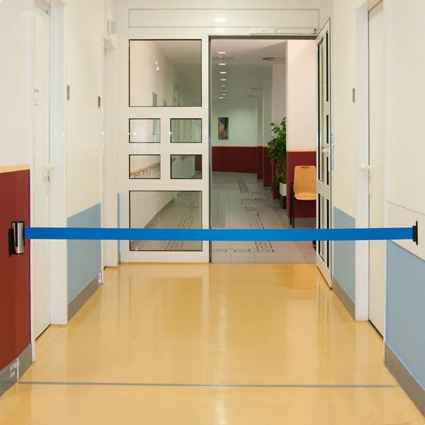 Wall Mounted Retractable Belt Post - 2.5 Metre