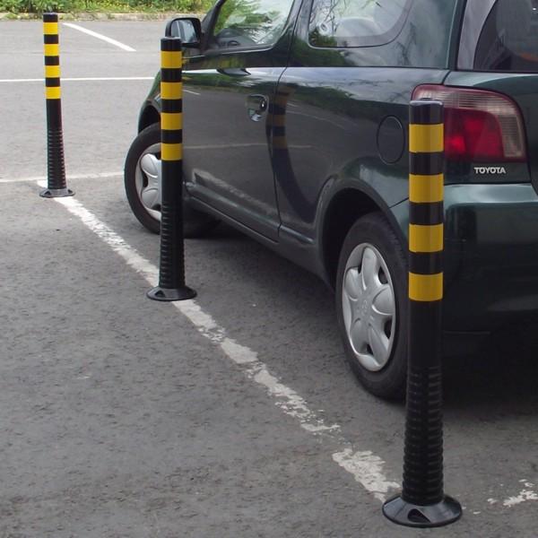 FlexBrite™ Flexible Bollard 1000mm (Black/Yellow)