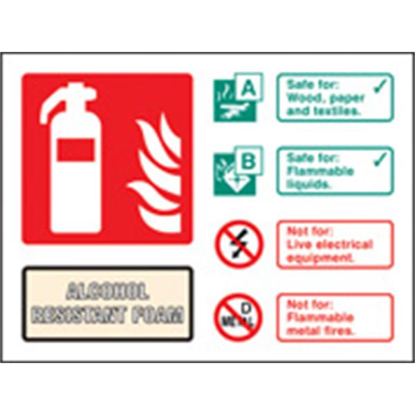Alcohol Resistant Foam Identification Sign