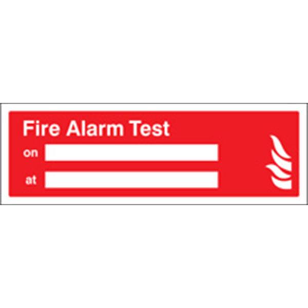 Fire Alarm Test Sign