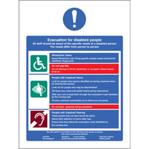 Evacuation For Disabled People Fire Sign