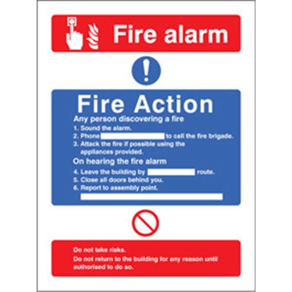 Brigade Dialled Manually Fire Action Sign