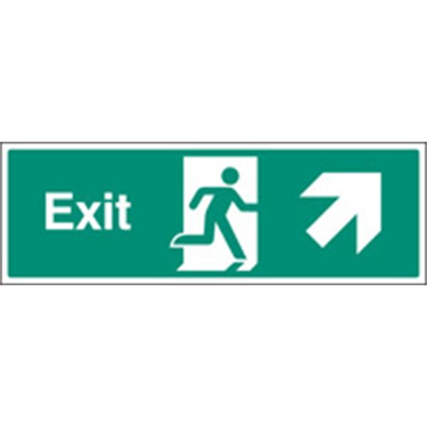 Fire Exit Up and Right Emergency Escape Sign
