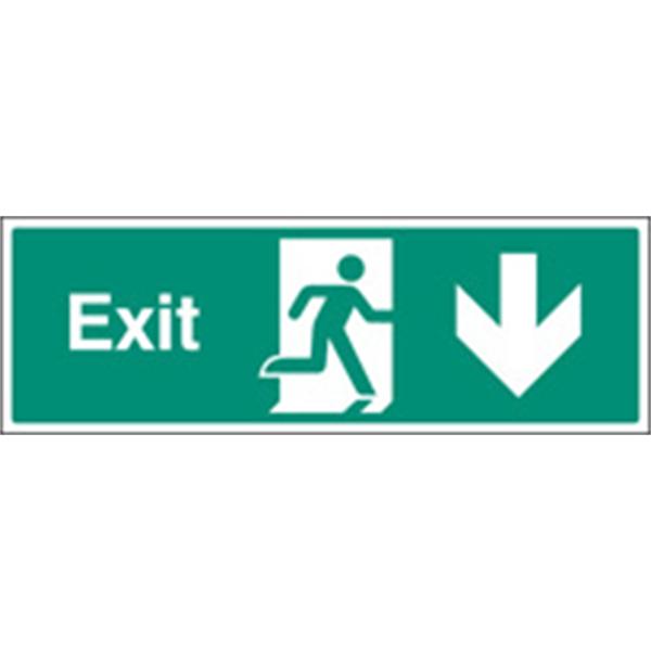 Fire Exit Down Emergency Escape Sign