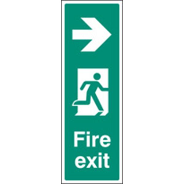 Fire Exit Right Emergency Escape Sign (Portrait)