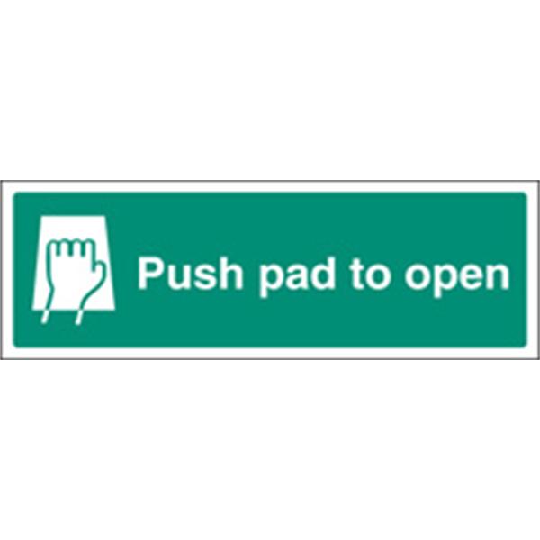 Push Pad to Open Emergency Sign