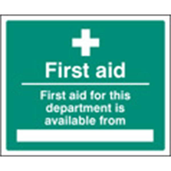 First Aid For Department Available From Sign