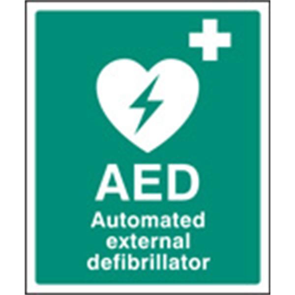 AED Automated External Defibrillator Sign