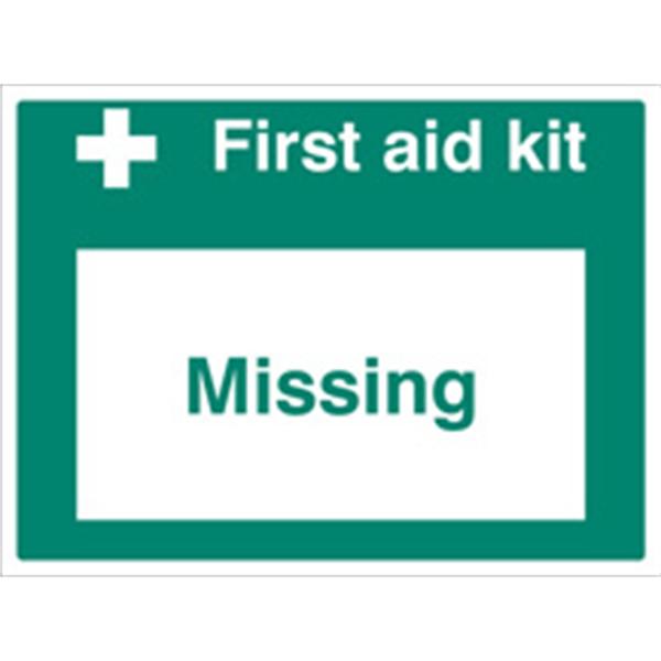 First Aid Kit Missing Sign