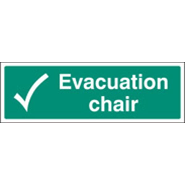 Evacuation Chair Identification Sign