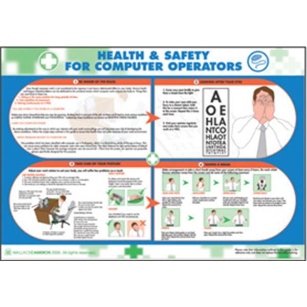 Health & safety for computer operators poster