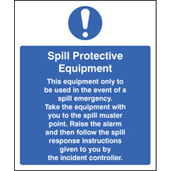 Spill Protective Equipment Safety Sign