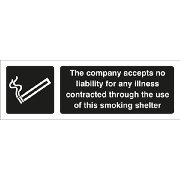 No Responsibility Smoking Safety Sign