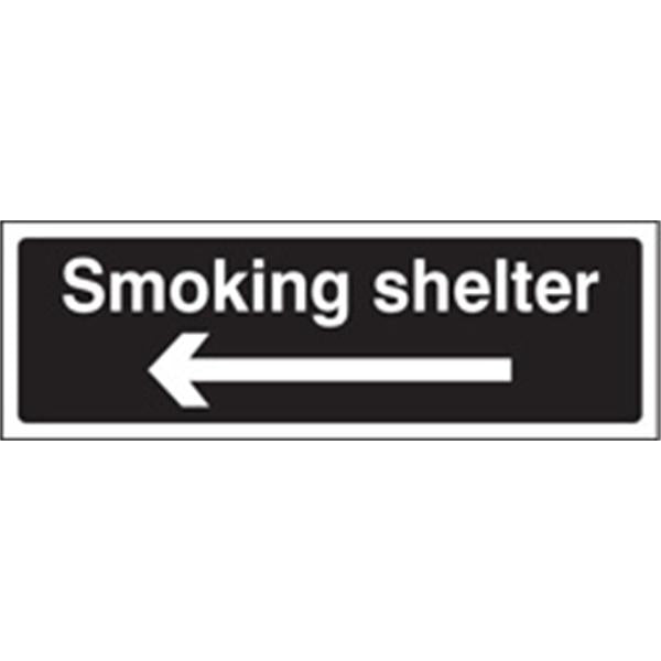 Smoking Shelter Left Safety Sign