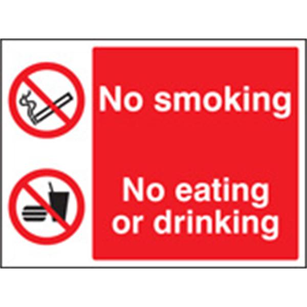 No Smoking / No Eating or Drinking Safety Sign