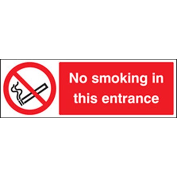 No Smoking in This Entrance Safety Sign