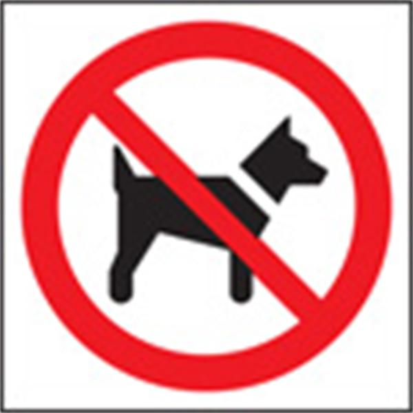 No Dogs Prohibition Sign