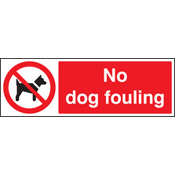 No Dog Fouling Prohibition Sign