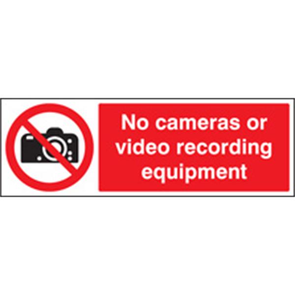 No Cameras or Video Recording Equip Prohibition Sign