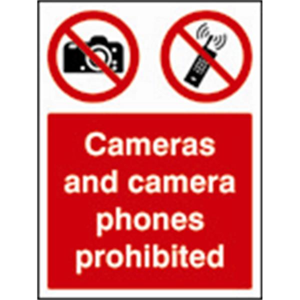 Cameras and Camera Phones Prohibition Sign