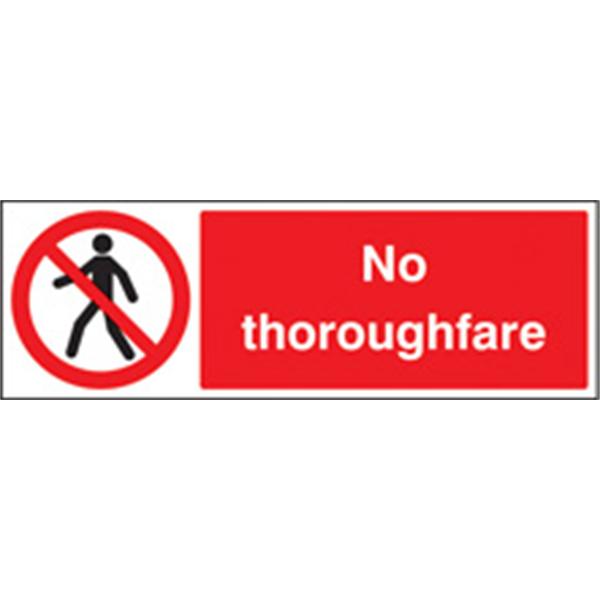 No Thoroughfare Prohibition Sign