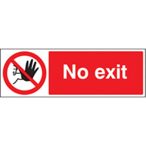 No Exit Prohibition Sign