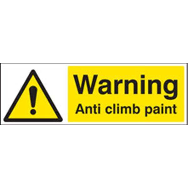 Warning Anti Climb Paint Security Sign
