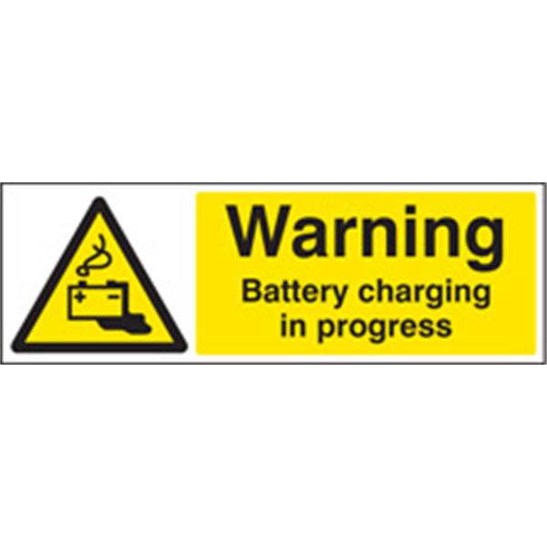 Warning Battery Charging In Progress Warning Sign