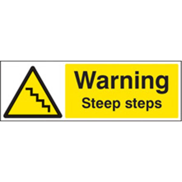 Steep Stairs Warning Sign
