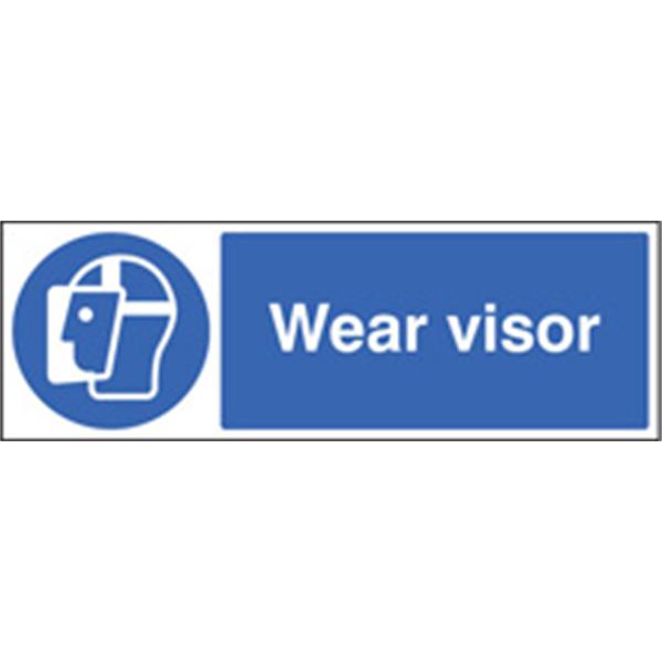Wear Visor Mandatory Sign