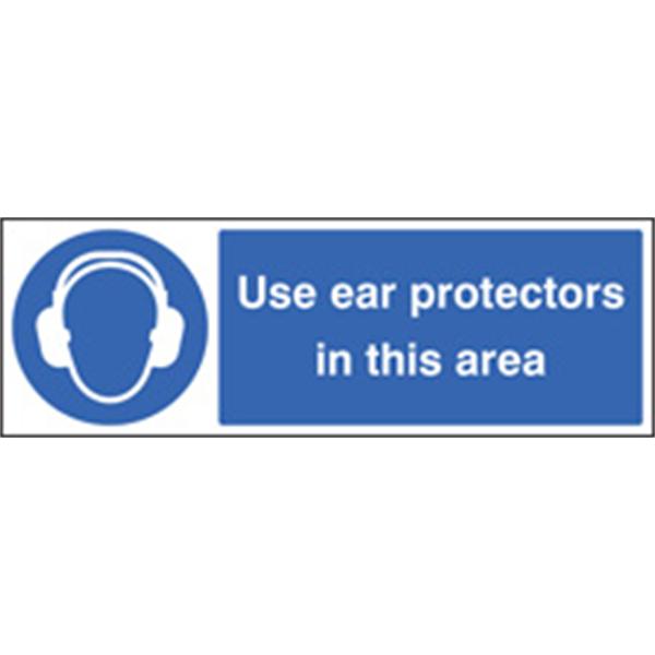 Use Ear Protectors In This Area Mandatory Sign