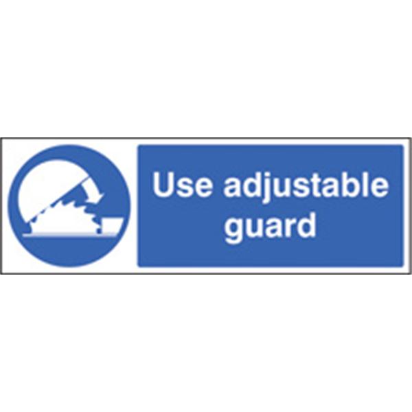Use Adjustable Guards Mandatory Sign