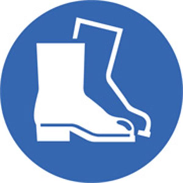 Safety boots floor safety sign