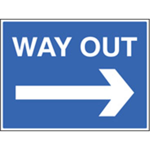Way Out Arrow Right Car Park Sign