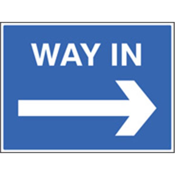 Way In Arrow Right Sign