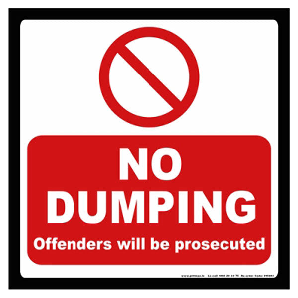 No Dumping Safety Sign