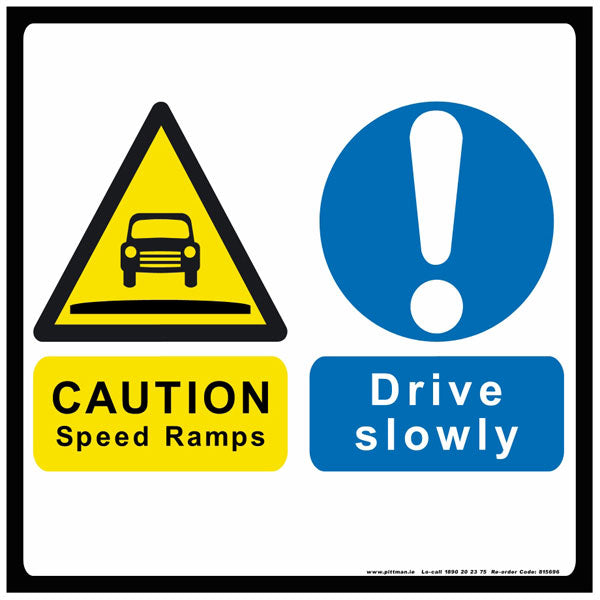 Wfs Ramp Head Sign Speed Ramps (Dual Format) Safety Sign | Pittman