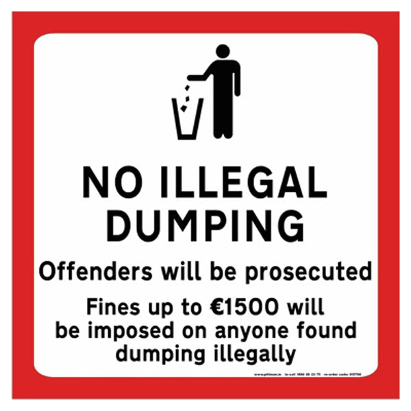 No Dumping Fine Safety Sign