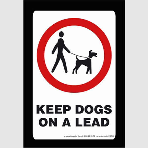 Keep dogs on a lead 300 x 200mm Safety Sign
