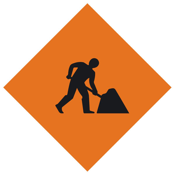Roadworks (Diamond) Safety Sign