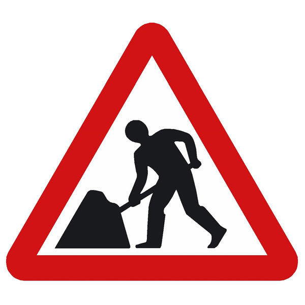 Roadworks (UK Warning) Safety Sign