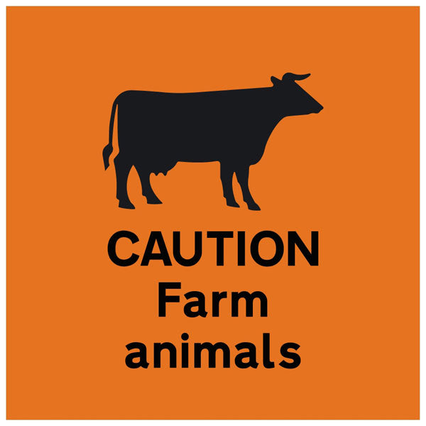 Caution Farm Animals Farm Safety Sign