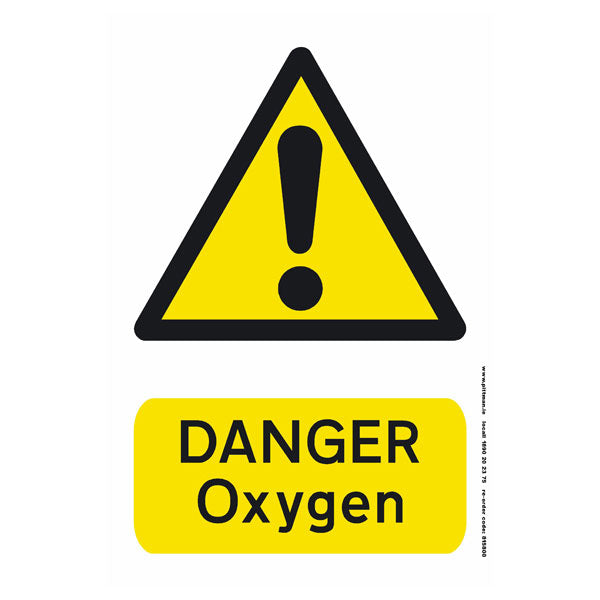 Aviation O2 Sign Danger Oxygen Safety Sign