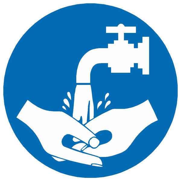 Mandatory Symbol wash hand 100mm Sign
