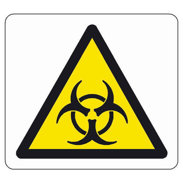 warning symbol only biohazard 100 x 100mm sign